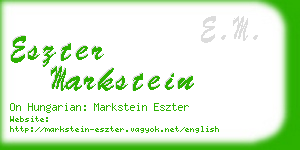 eszter markstein business card